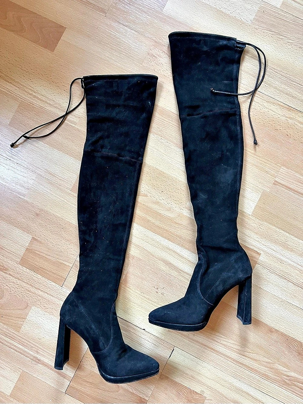 Stuart Weitzman highland Over-the-Knee Boot Black Heeled Boots size 5 (4.5)
